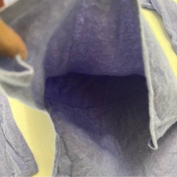 Made in Italy Merino Wool Cashmere Tunic Sweater Periwinkle | Women's Medium - Picture 4 of 8